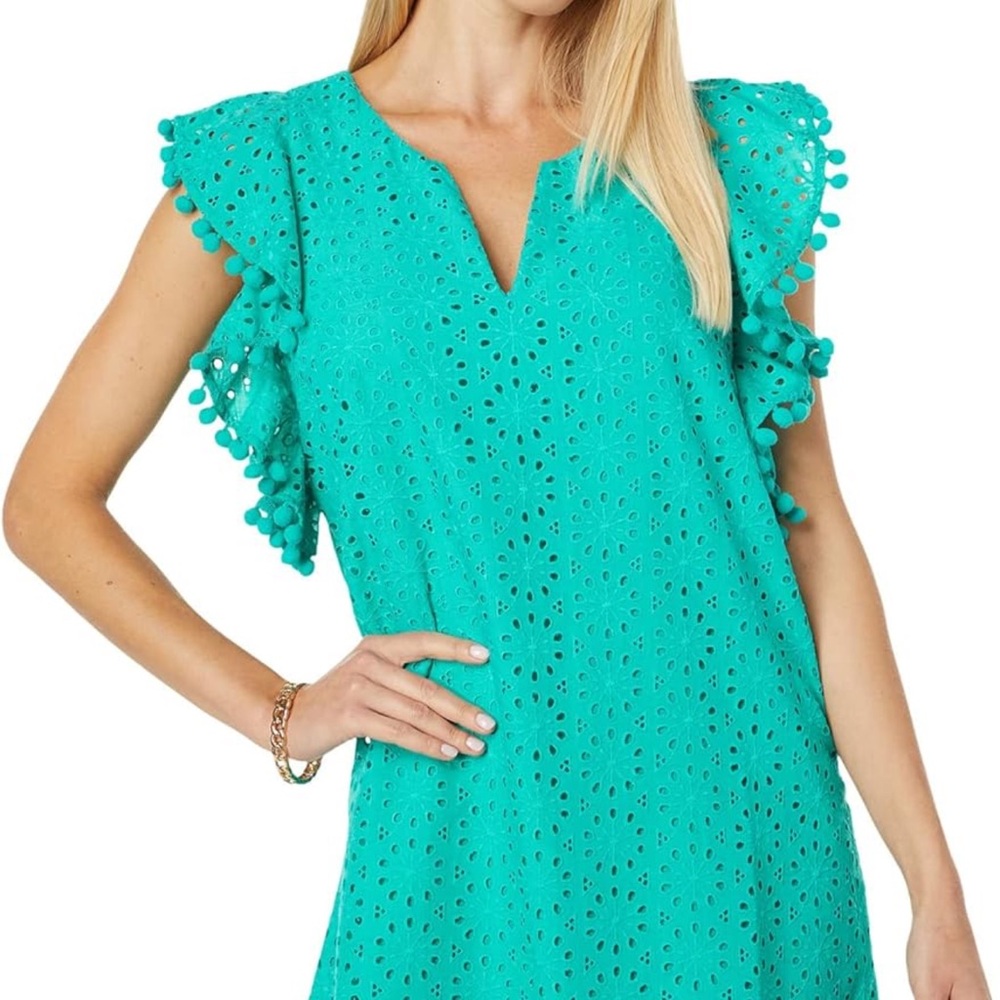 Lilly Pulitzer Water Lily Green Eyelet Dress